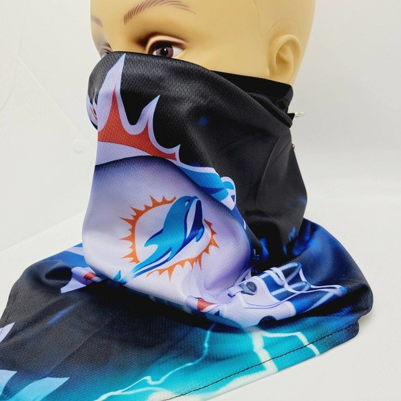 Miami Dolphins Football Neck Gaiter Scarf Bandana - Picture 2 of 5